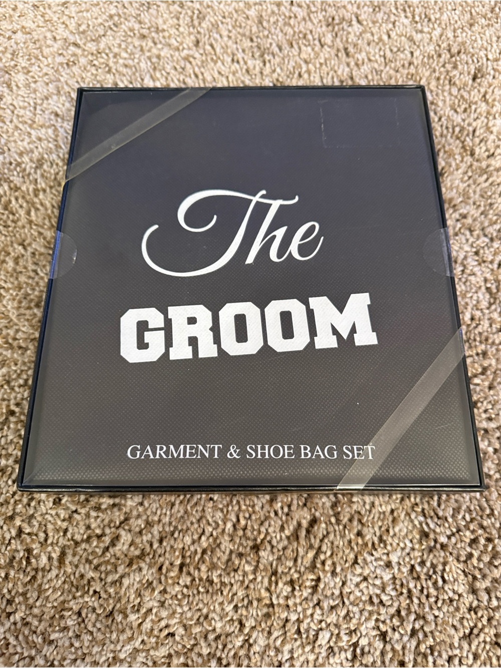 Groom Wedding Black Garment & Shoe Bag Set for Men